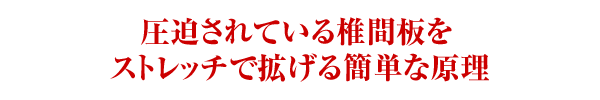 圧迫されている椎間板をストレッチで拡げる簡単な原理
